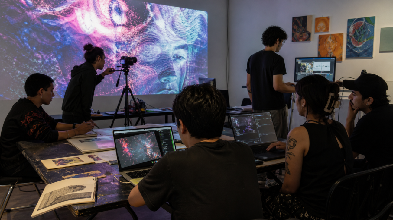 Artistas mexicanos experimentan con inteligencia artificial en un laboratorio de creación cultural